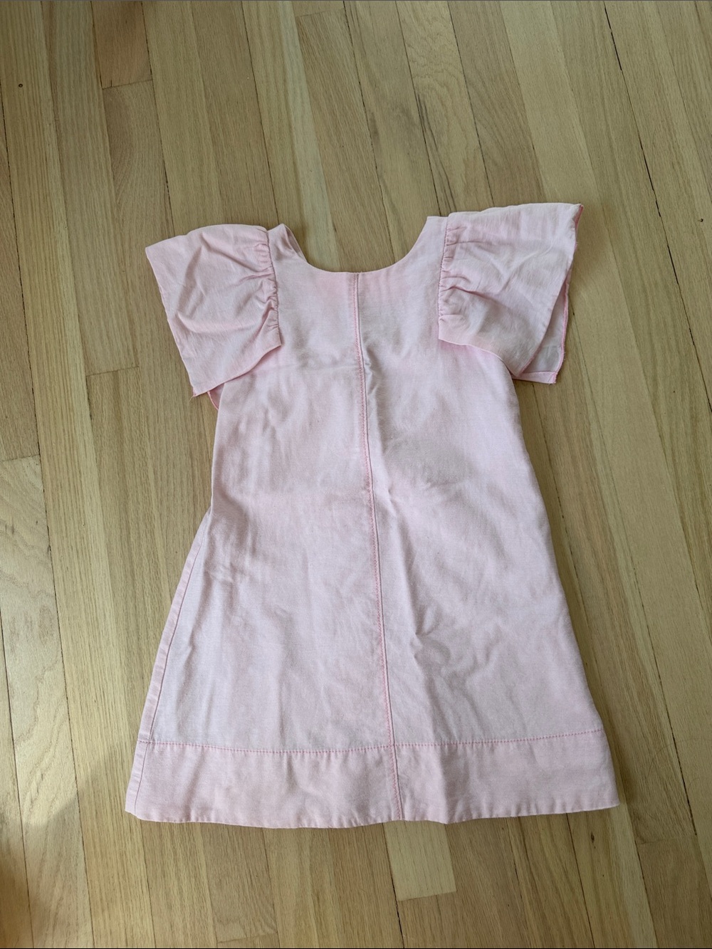 Zara Light Pink Girls' Flutter Sleeve Dress